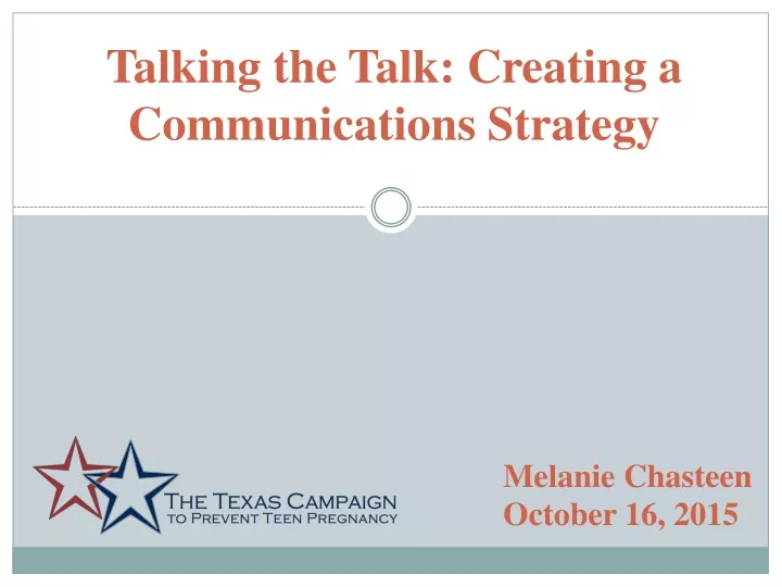 talking the talk creating a communications strategy