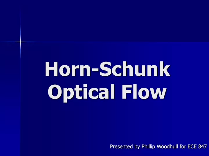 horn schunk optical flow