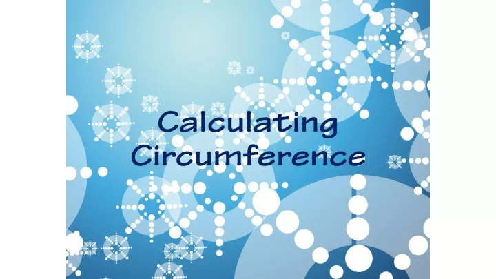 calculating circumference