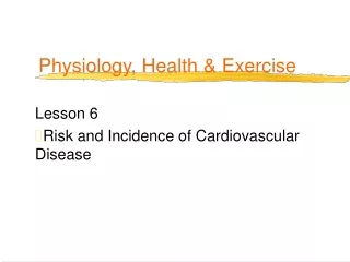 Physiology, Health &amp; Exercise