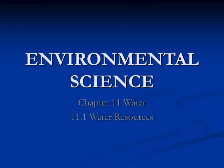 environmental science