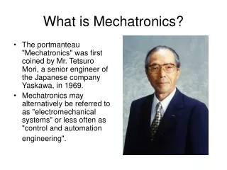 What is Mechatronics?