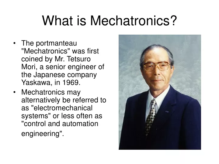 what is mechatronics