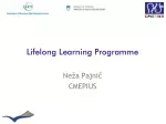 Lifelong Learning Programme 2007-2013 Overview - slide 1
