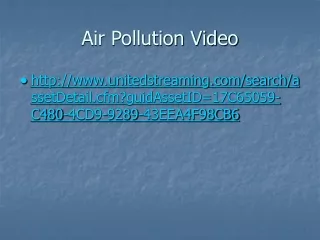 Air Pollution Video