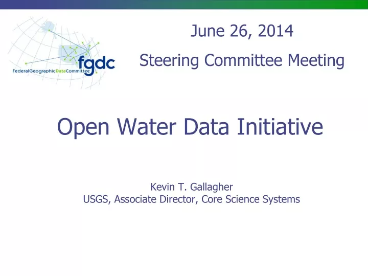 open water data initiative