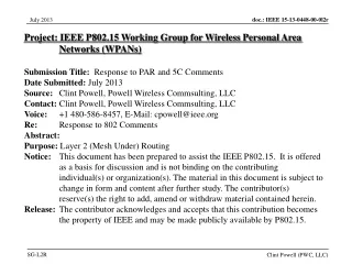 Project: IEEE P802.15 Working Group for Wireless Personal Area Networks (WPANs)