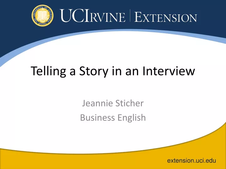 telling a story in an interview