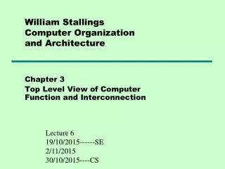 William Stallings  Computer Organization  and Architecture