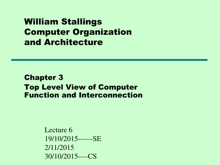 william stallings computer organization and architecture