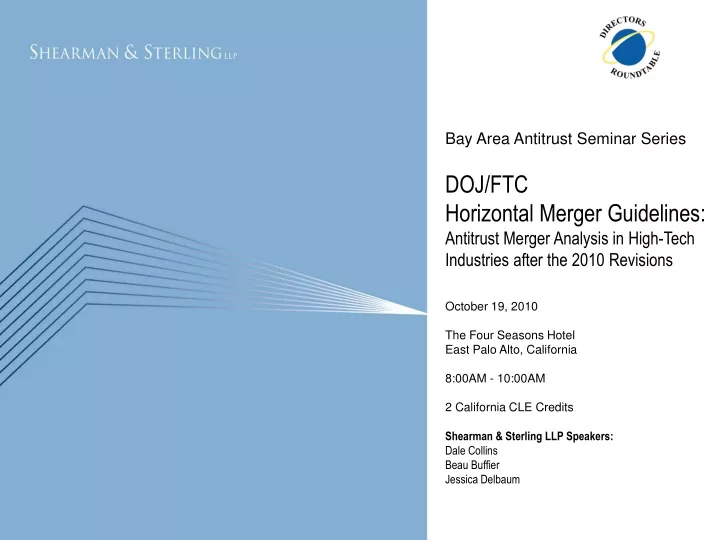 bay area antitrust seminar series
