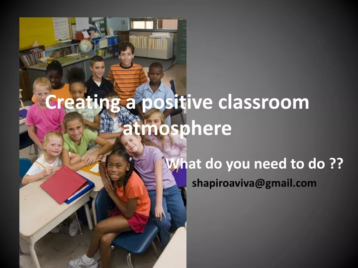 creating a positive classroom atmosphere