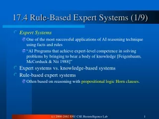 17.4 Rule-Based Expert Systems (1/9)