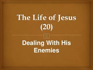 The Life of Jesus (20)