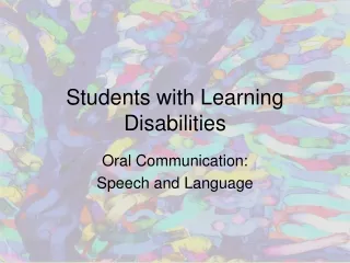 Students with Learning Disabilities