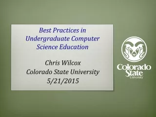 Best Practices in Undergraduate Computer Science Education