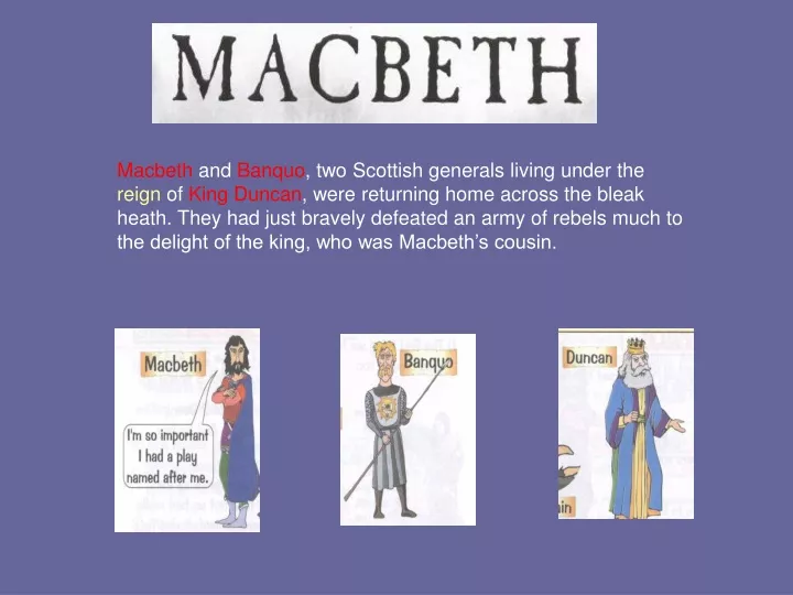 macbeth and banquo two scottish generals living