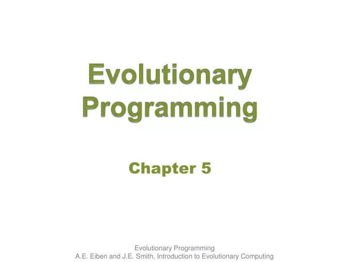 evolution ary programming