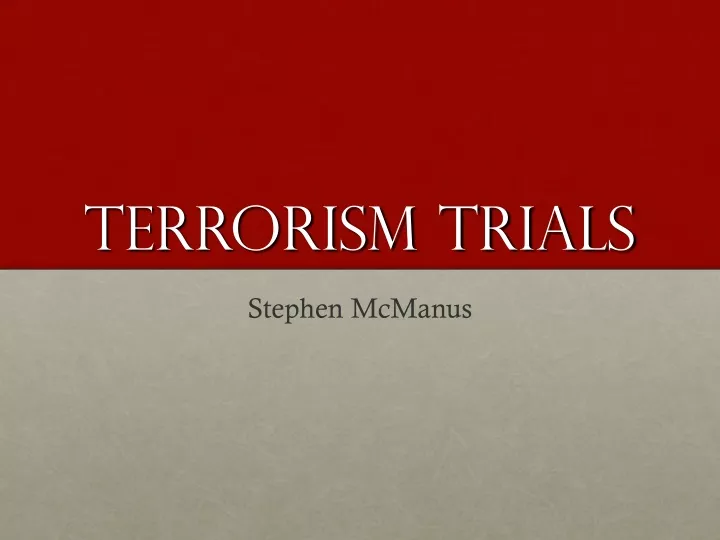 terrorism trials