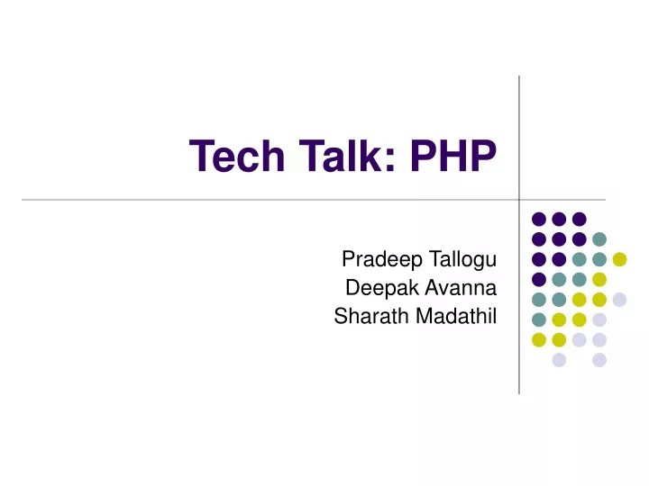 tech talk php