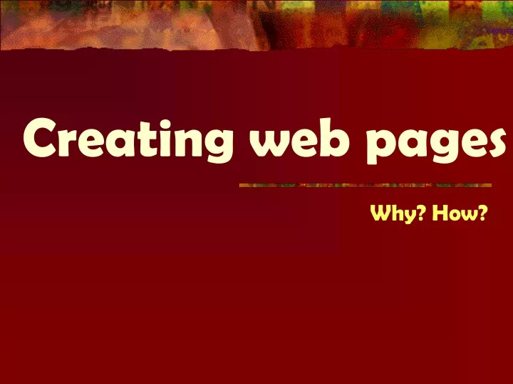 creating web pages