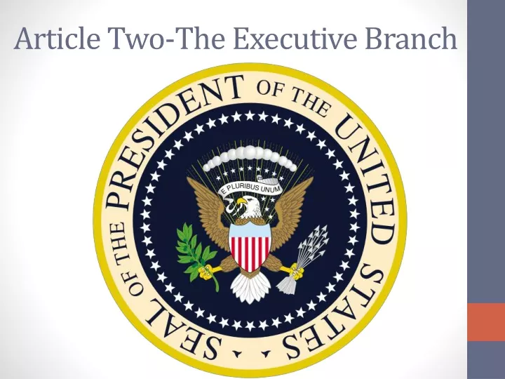 article two the executive branch