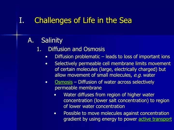 challenges of life in the sea salinity diffusion