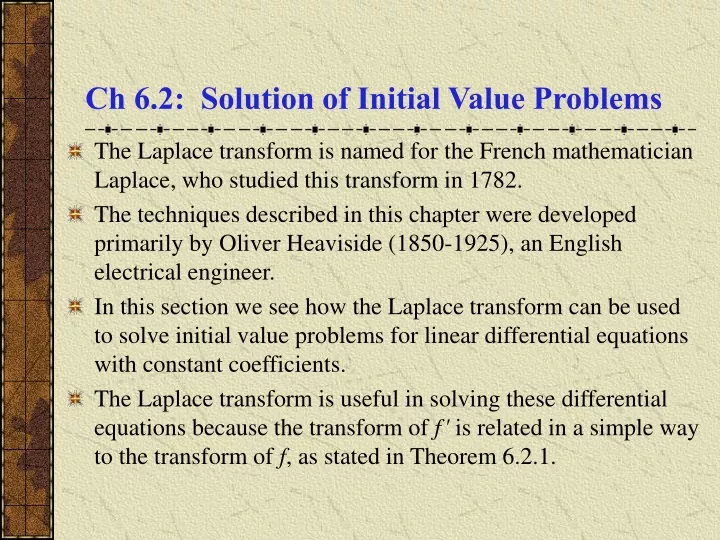 ch 6 2 solution of initial value problems