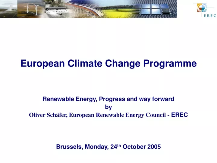european climate change programme renewable