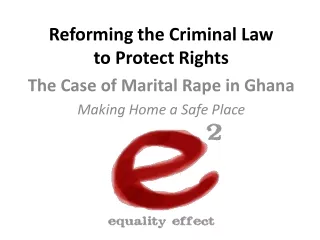 Reforming the Criminal Law to Protect Rights