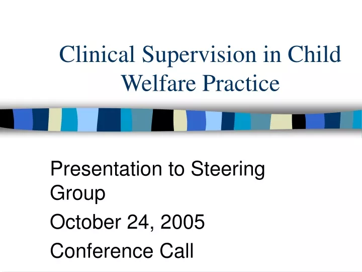 clinical supervision in child welfare practice