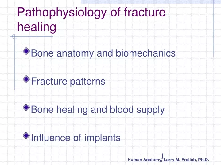 pathophysiology of fracture healing