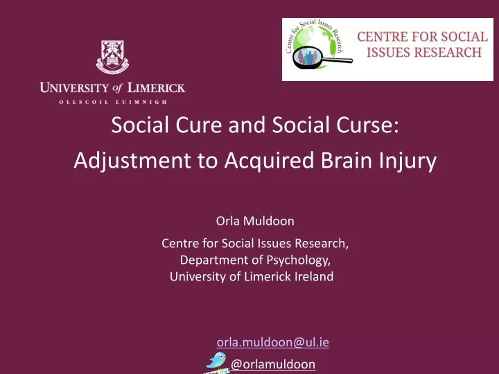 social cure and social curse adjustment