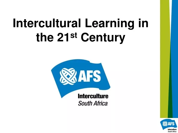 intercultural learning in the 21 st century