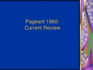 Pageant 1960- Current Review