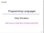 Programming Languages - slide 1