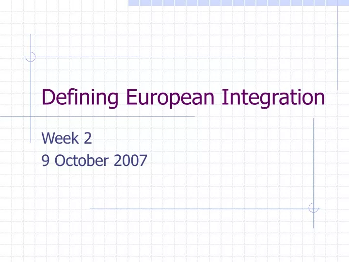 defining european integration