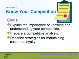 Lesson 4.3 Know Your Competition