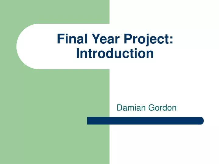 final year project introduction