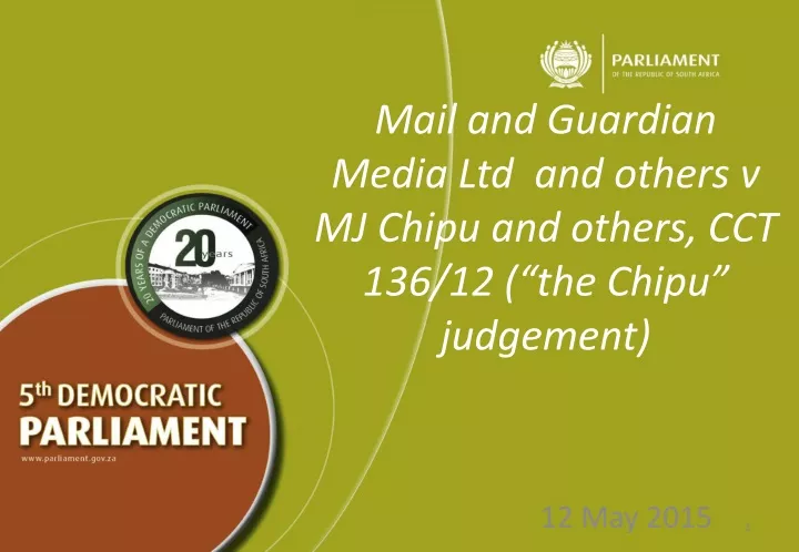 mail and guardian media ltd and others v mj chipu and others cct 136 12 the chipu judgement