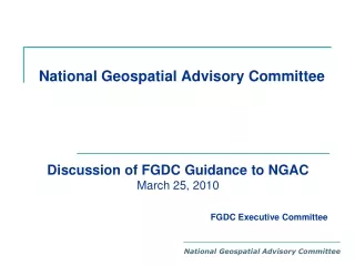 National Geospatial Advisory Committee