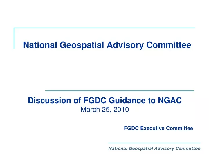 national geospatial advisory committee