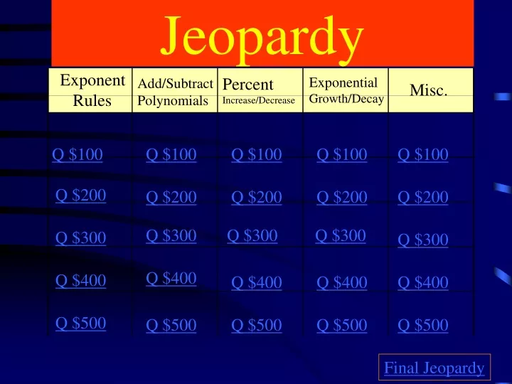 jeopardy