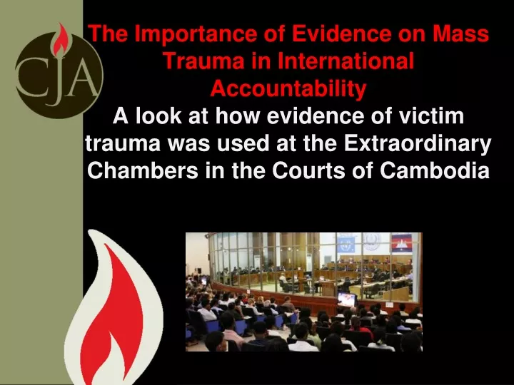 the importance of evidence on mass trauma