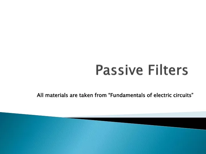 passive filters