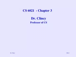 CS 6021  - Chapter 3
