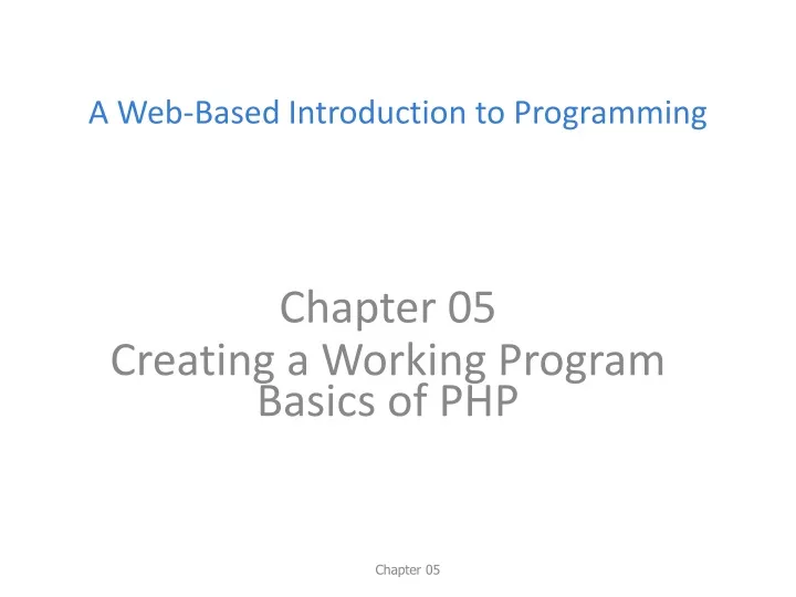 a web based introduction to programming