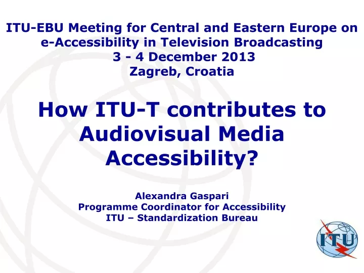how itu t contributes to audiovisual media accessibility