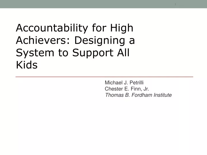 accountability for high achievers designing