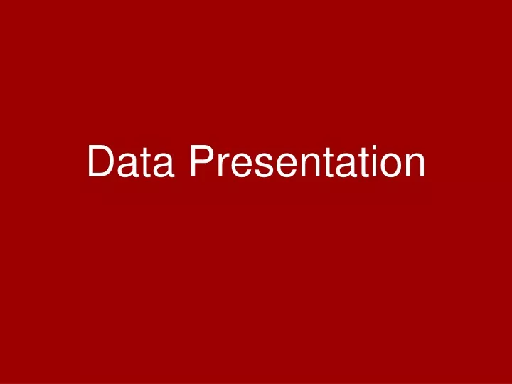 data presentation